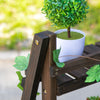 3-Tier Wooden Shelf Foldable Flower Pots Holder Stand Indoor Outdoor