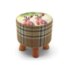 Large Footstool Luxury Upholstered Fabric Foot Rest Ottoman Decor with Legs