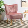 Scallop Back Armchair Lotus Petal Tub Seat Lounge Occasional Accent Sofa Chair
