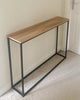 Slim Hallway Console Table Narrow Industrial Sideboard Display Unit Metal Desk