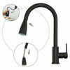 Black Kitchen Sink Taps Pull Out Spray Mixer Single Lever Swivel Spout Brass Tap