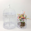 Metal Birdcage Large Round White Bird Cage Flower Pot Candle Holder Wedding Deco