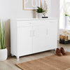 Shoe Cabinet Storage Large White Oak Wide 3 Door 2 Drawer Cupboard Shoe Tidy