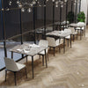 Luxury Italian Grey Marble Dining Table with Black Gold Legs 4 Seater Table Only