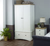 Carden Bedroom White Bedside Cabinet 2 Door Wardrobe 7 3+2 Chest of Drawers