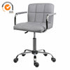 Swivel Office Chair Padded Seat Faux PU Leather Computer Chair Adjustable Height