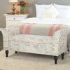 Vintage Fabric Hallway Window Seat Bed End Chaise Lounge Storage Bench Ottoman