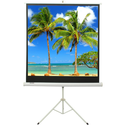 50 Inch Projector Movie Tripod Projection Screen Portable Pull-Up Matte Cinema