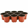 200pcs 9cm Plant Pots Terracotta Plastic Tall Deep Full Size Flower Pot 3.5" Pot