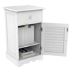 White Bedside Table, Bathroom / Hallway Cabinet Cupboard Slim/Small With Storage