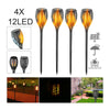 2/4X Solar Power Torch Light Waterproof Flame Flickering Dancing Garden Lamp