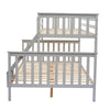 Bunk Bed Wooden Single Top Double Base Bed Pine Frame Children Bedroom Furniture