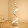 Modern LED Bedside Spiral Table Lamps Creative Design Curved Warm White Light UK