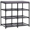 Shelving Storage Cabinet With 6 Fabric Drawers Baskets Chest of Drawers Grey UK
