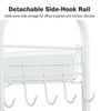 White Black 5 Tier Mesh Rolling Cart Trolley Storage Rack Wheel Kitchen/Bathroom