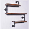 Rustic Industrial Pipe Wooden Metal Wall Floating Shelf Storage Shelving Unit UK
