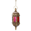 Moroccan Hanging Candle Lantern Retro Hollow Metal Glass Candle Holder Home Deco