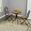 Bistro Set Outdoor Patio Garden Furniture Dining Kitchen Table Folding Chairs L