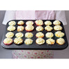 Deluxe 24 Mini Cheesecake Cup Cake Tray Non Stick Muffin Cupcake Baking Tin Pan.