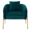 Peacock Blue-Green Velvet Sofa Set Small 1/2 Seater Loveseat Settee Armchair NEW