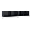 Grey High Gloss Shelving Unit Wooden Wall Shelf Small Ornament Display Shelves