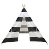 Kids Teepee Tent Black and White Stripe Children Play House for Indoor & Garden