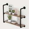 3 Tiers Industrial Iron Pipe Shelf Retro Wall Mounted Shelving without board