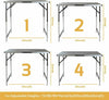 Camping Picnic Aluminium Folding Table Lightweight Height Adjustable Portable UK