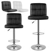 2×Bar Stools Leather Chairs Breakfast Chairs Swivel Gas Lift Kitchen Cushioned
