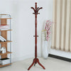 Retro Hall Tree Hat Coat Stand Jacket Clothes Rack Umbrella with Shelves Hooks