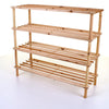 3 4 SLATTED TIER SHOE RACK WOODEN SHOE ORGANISER STORAGE UNIT SHELF STAND RACK