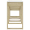 Living Room Modern Nesting Tables 3 pcs Oak and White Chipboard