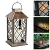 Solar Powered LED Hanging Candle Lantern Light - Waterproof Garden Outdoor