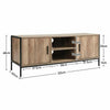 Industrial TV Cabinet Wooden Media Entertainment Stand Storage 2-Door Cupboard