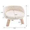 Fluffy Pet Bed Stool Cat Kitten Sleeping Sofa Bed Washable Cushion Wooden Legs