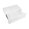 Bedside Table Floating Nightstand Wall-Mounted Shelf with Drawer White Wooden