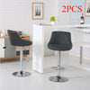 2X Bar Stools Leather Swivel Gas Lift Rest Chair Home Kitchen Pub Breakfast Seat