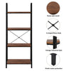 4 tier storage bookshelf display rack brown Storage Shelving living room