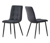 Set of 2 Faux Matte Suede Leather Dining Chairs home & restaurants Henri