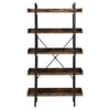 Vintage Rustic Industrial Metal Bookcase Tall Side Cabinet Storage Shelving Unit