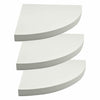Set Of 3 Floating Corner Shelf Shelves Wall Mounted Storage Display Bookcase
