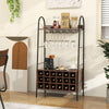 Kitchen Wine Bar Storage Cabinet Industrial Baker’s Rack w/ Detachable Wine Rack