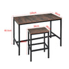Dining Breakfast Bar Table Set with 2/4 Bar Stools and 1 Bar Table for Kitchen