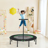 47'' Folding Trampoline Exercise Bouncer W/ Adjustable T-Shaped Handrail