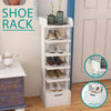 White Large Wooden Shoe Rack Stand Storage Organiser Unit Shelf Tall Hallway UK