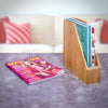 Woodluv Bamboo Magazine Holder Letter Rack Paper Rack Desktop File Storage