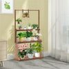 3-Tier Hanging Plant Stand Indoor Outdoor Vertical Wooden Plant Flower Shelf Pot