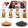 Women | Girls Plain Beret Hat Wool Autumn Hats French Beret Winter Cute