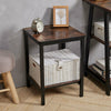 2 Tier Industrial Style Sofa Side Table Corner End Console Coffee Table Bedside