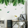 Summer Green Leaf Wall Sticker Background Living Room Art Home Decals DIY UK